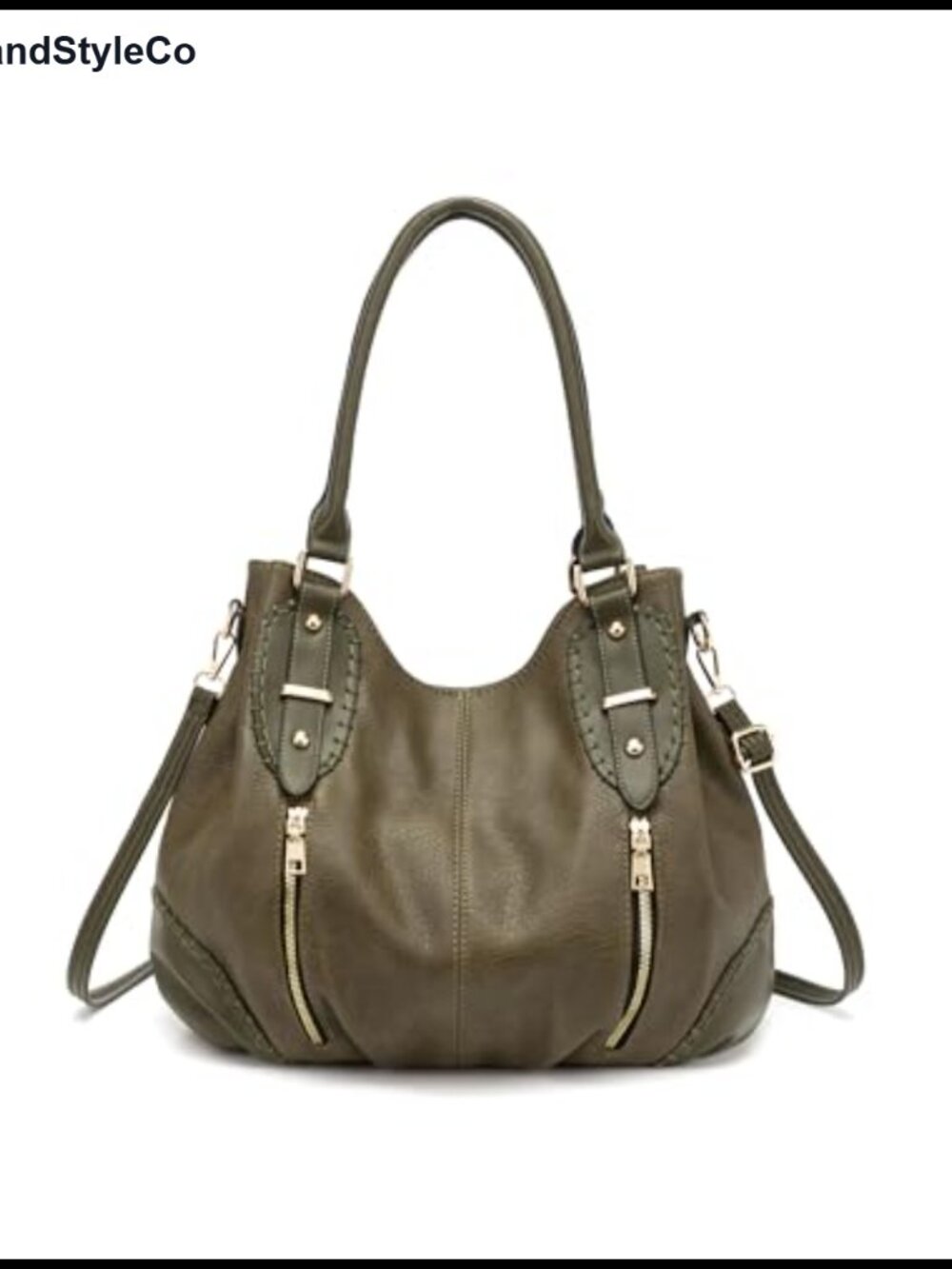 Vintage PU Leather Hobo Tote Bag Satchel Purse with Strap